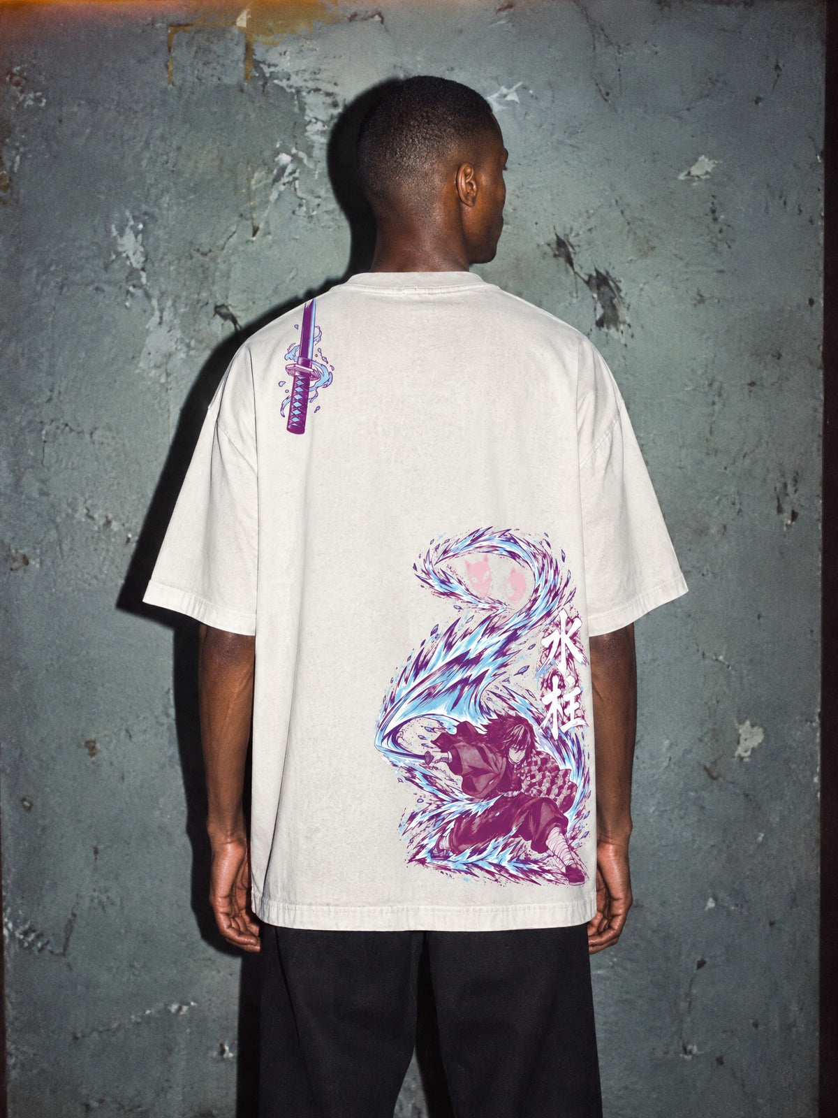 D-SLYR ✦ Calm Water Form Vintage Tee by Torazen, worn on model