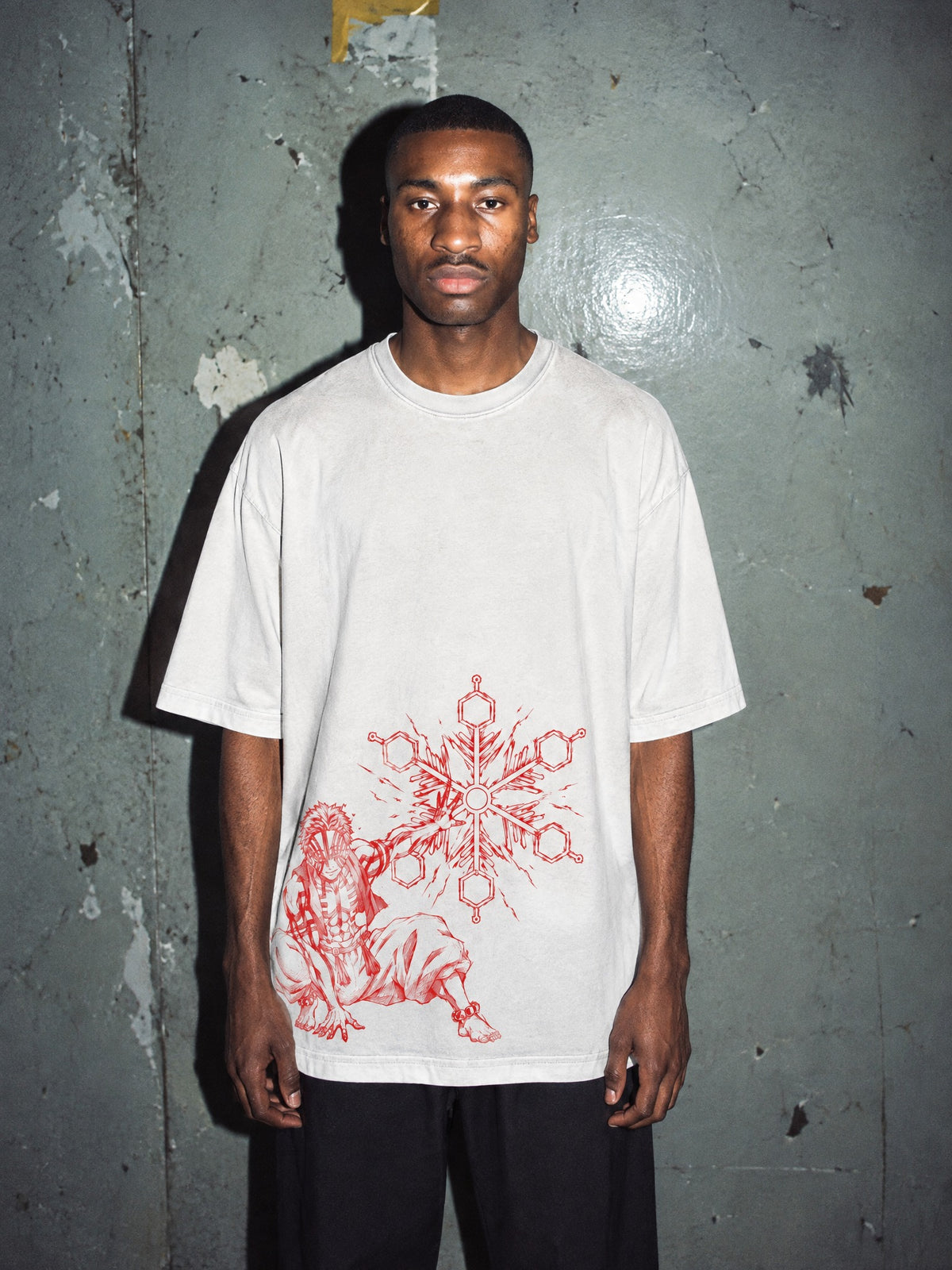 D-SLYR ✦ Compass Needle Stance Vintage Tee by Torazen, worn on model