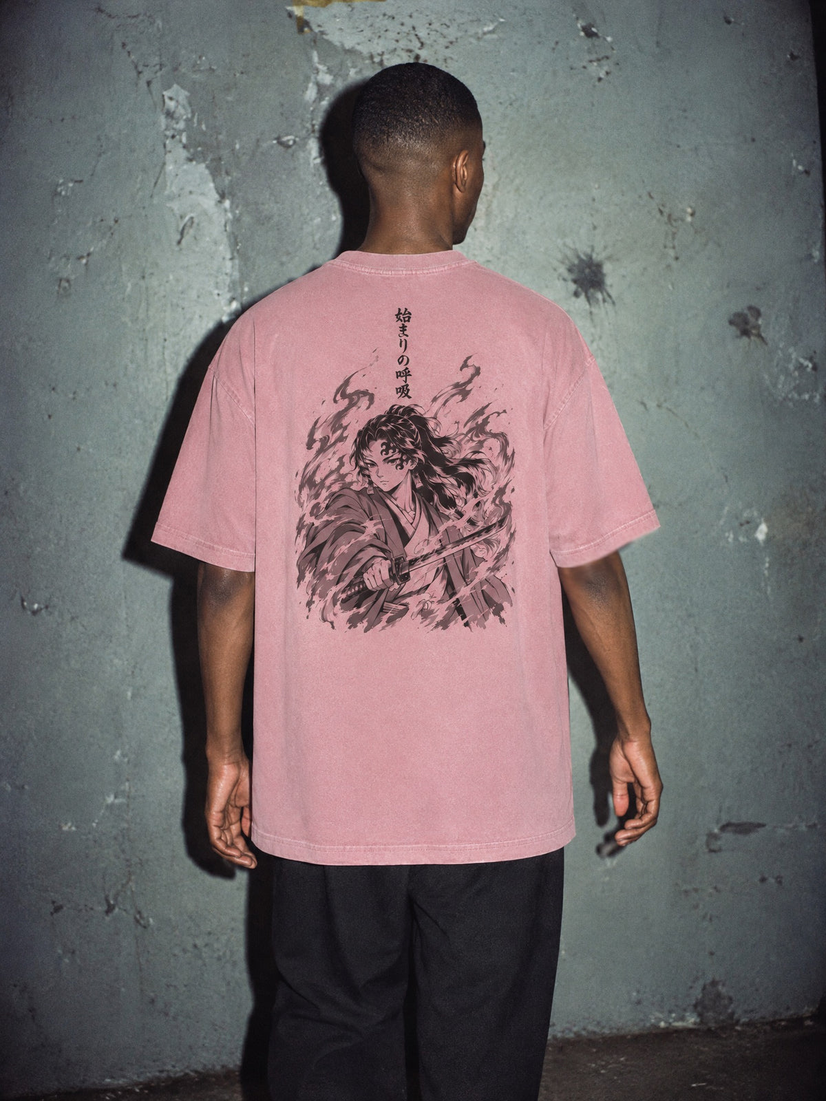 D-SLYR ✦ First Breath Origin Vintage Tee by Torazen, worn on model