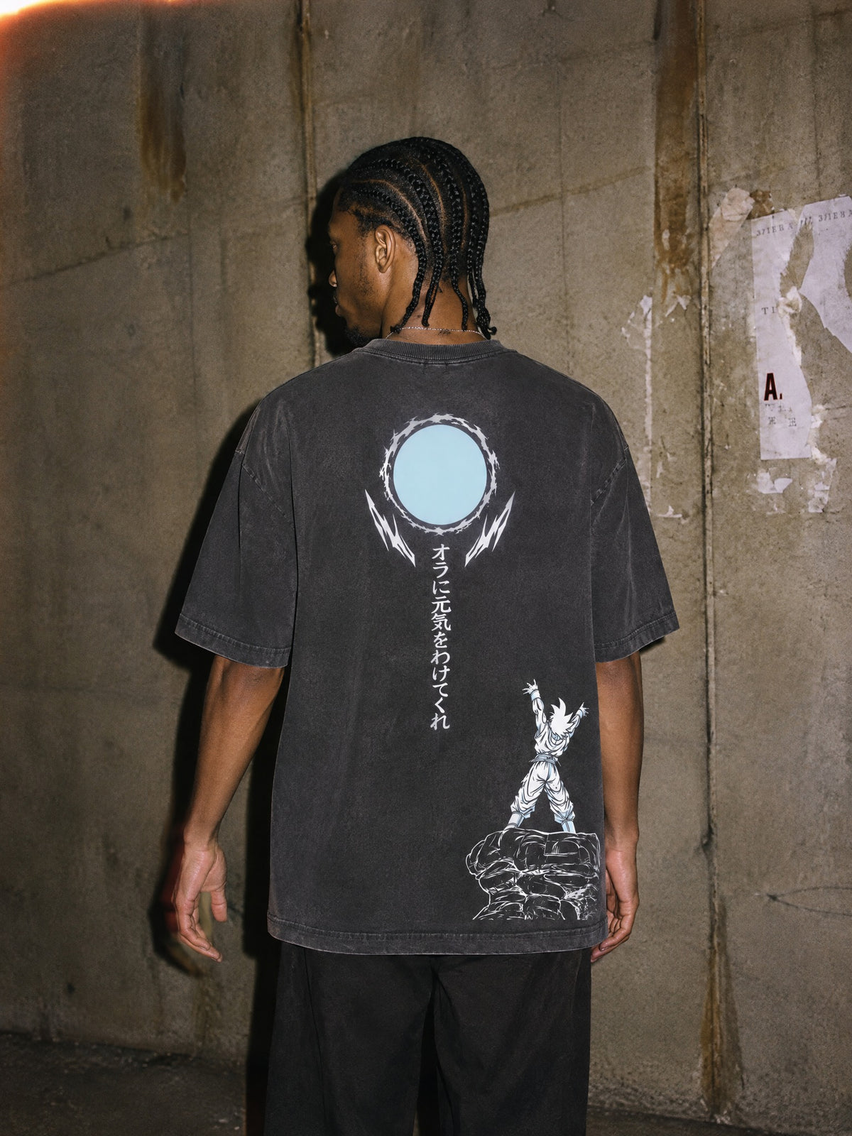 DBZ ✦ Lend Me Your Energy Vintage Tee by Torazen, worn on model