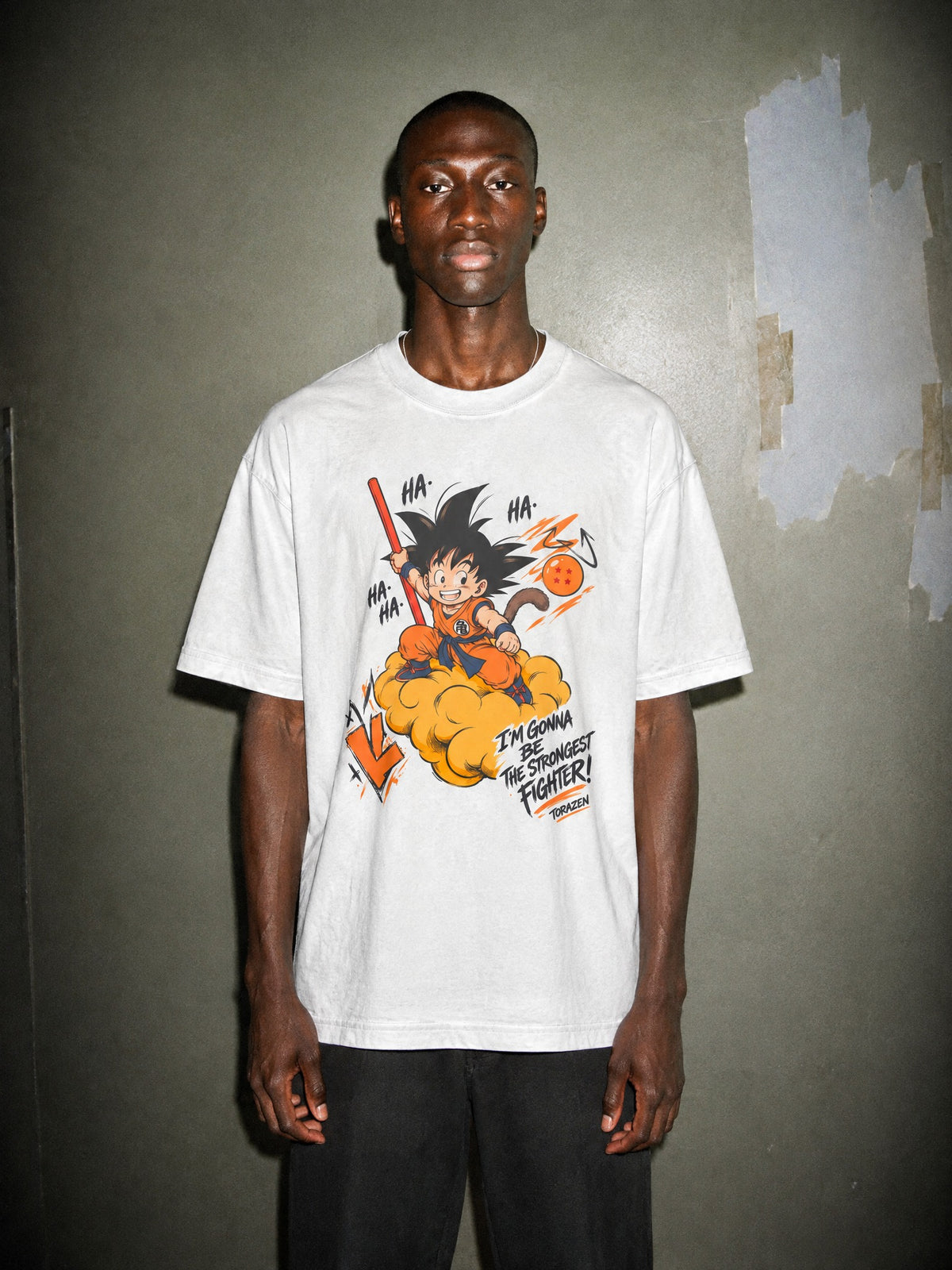 DBZ ✦ Nimbus Kid Vintage Tee by Torazen, worn on model