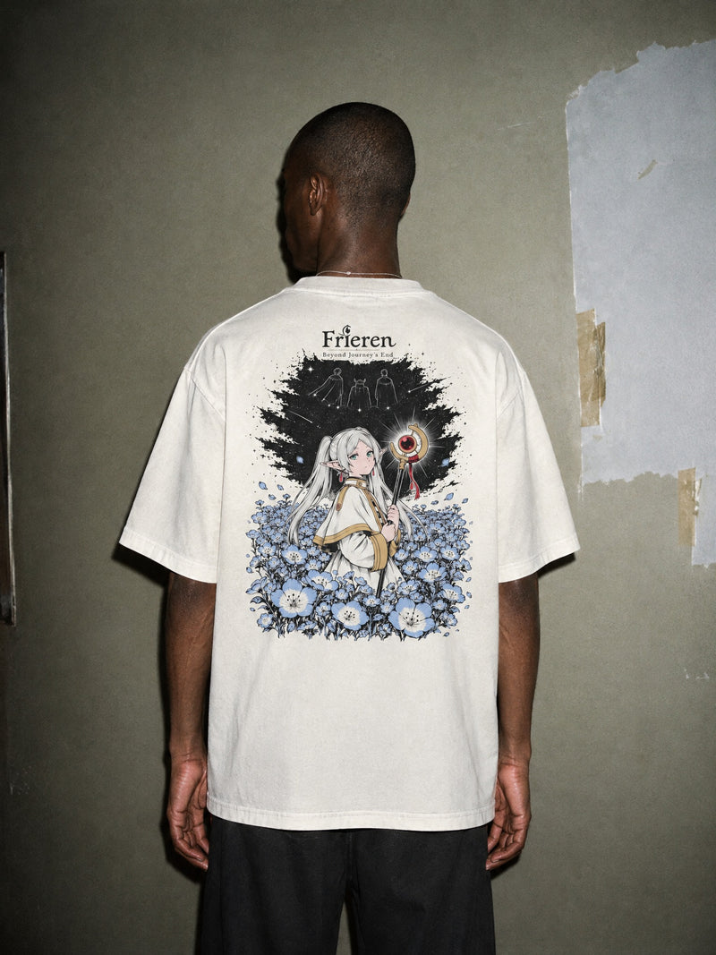 FRE-RN ✦ Blue Moon Field Vintage Tee by Torazen, worn on model