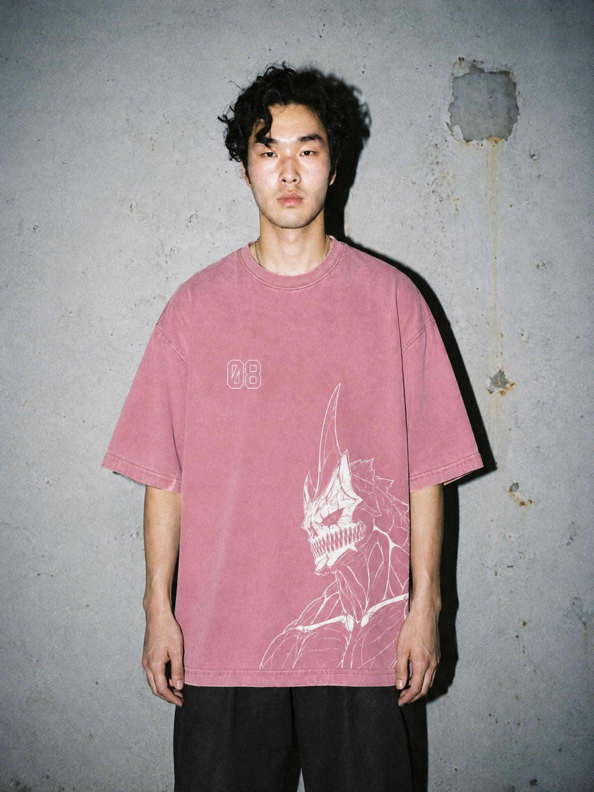 KJ-8 ✦ Kaiju Emergence Vintage Tee by Torazen, worn on model