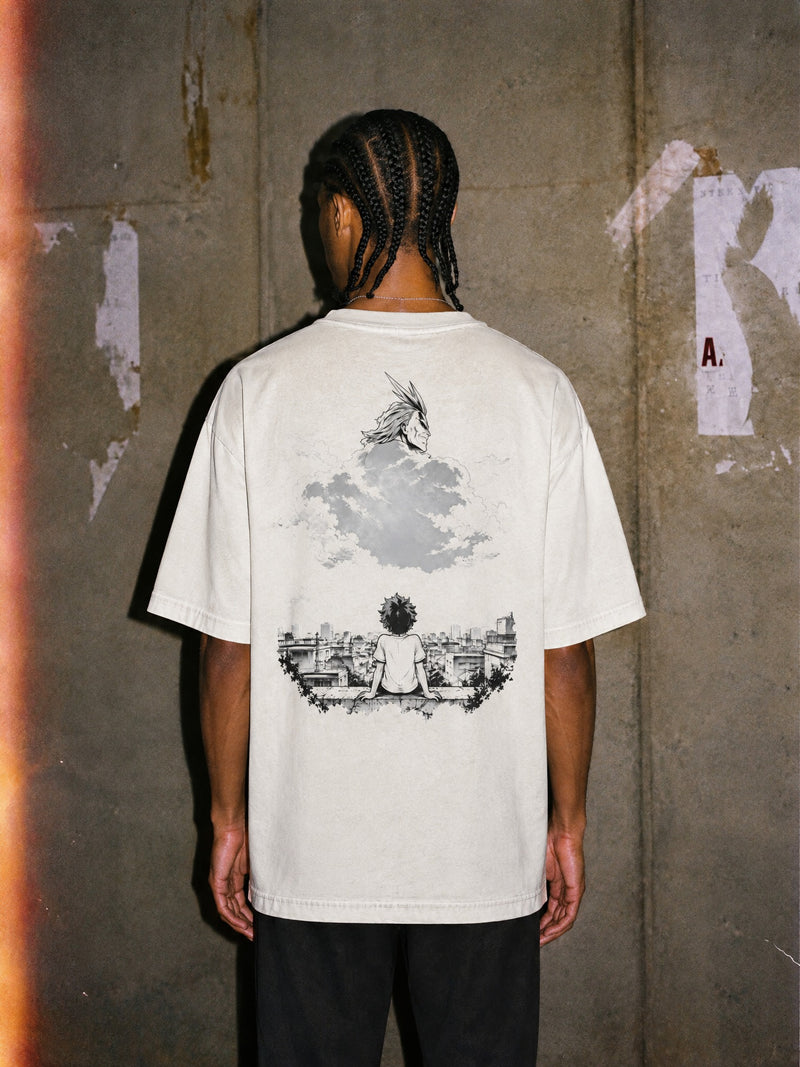 MHA ✦ Rooftop Dream Vintage Tee by Torazen, worn on model
