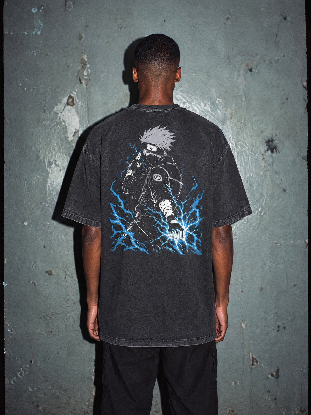 NRTO ✦ Lightning Blade Strike Vintage Tee by Torazen, worn on model