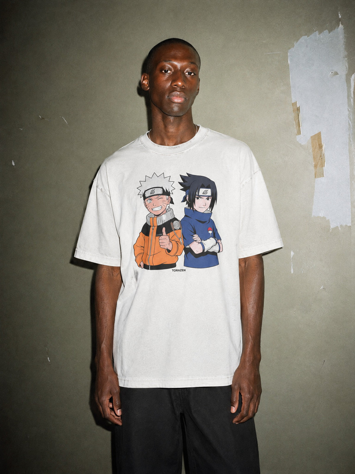 NRTO ✦ Rivals In Orange Vintage Tee by Torazen, worn on model