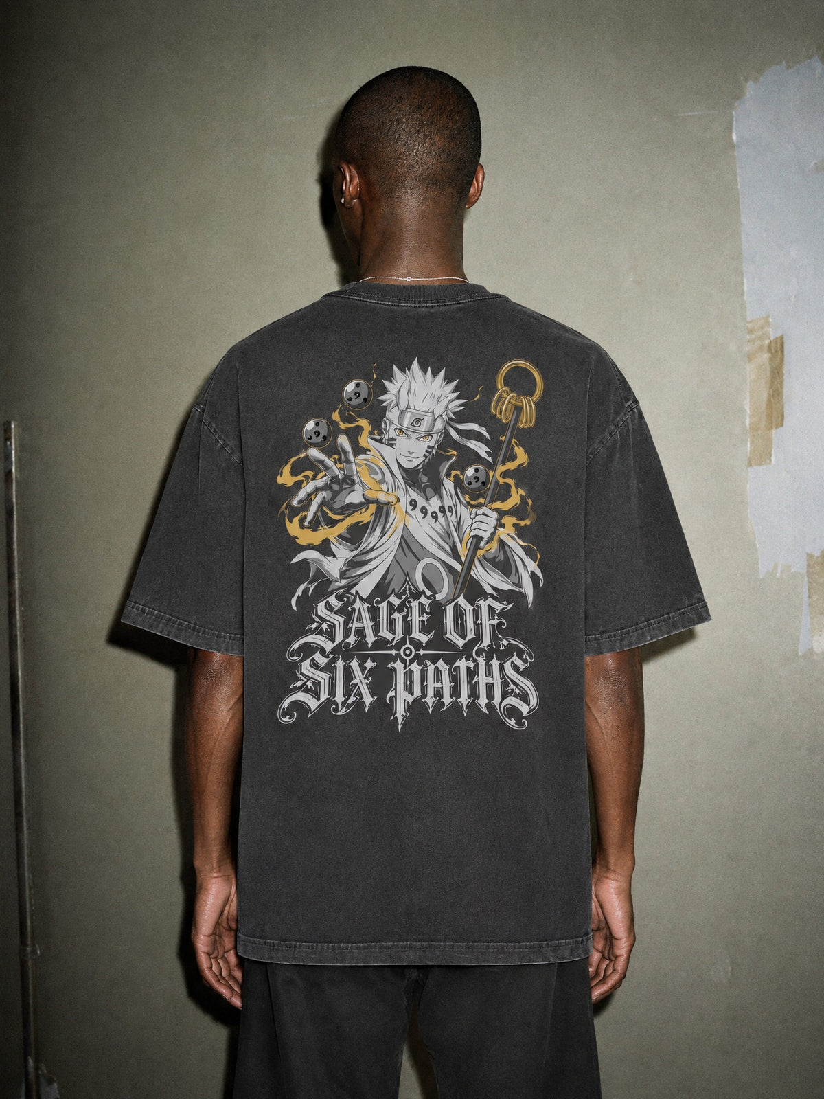 NRTO ✦ Six Paths Sage Vintage Tee by Torazen, worn on model