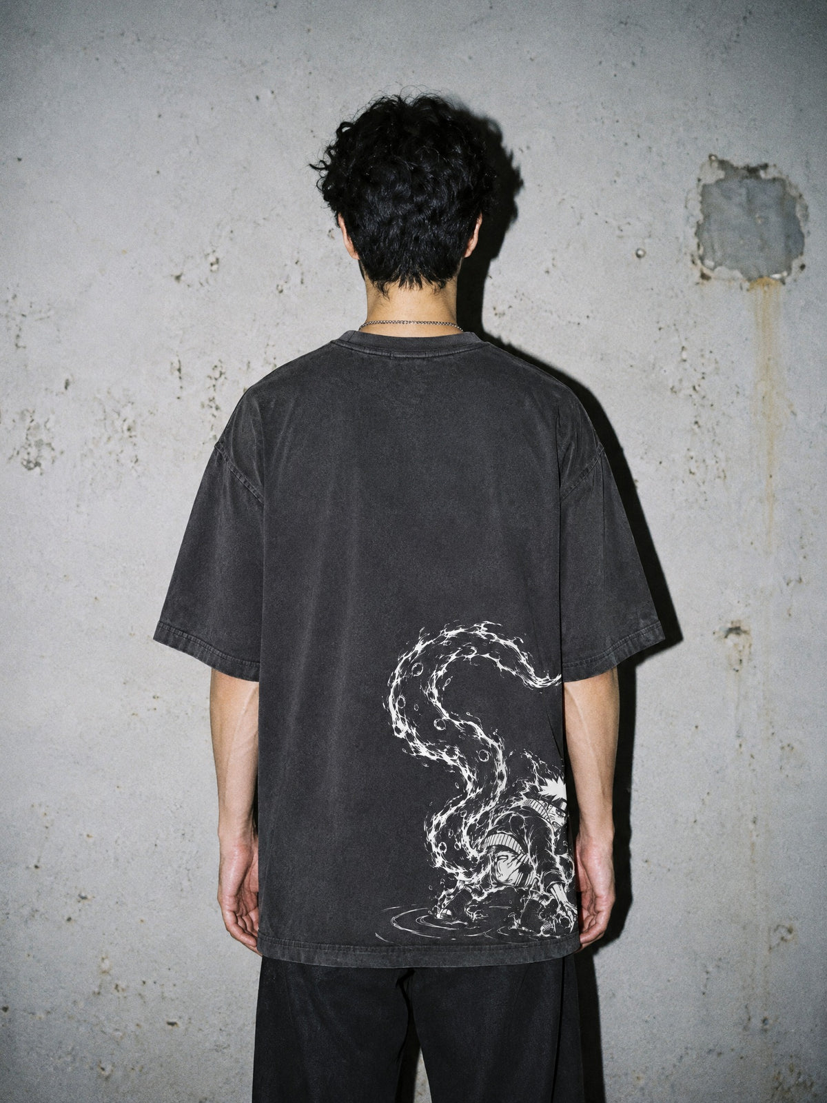 NRTO ✦ Tailed Chakra Coil Vintage Tee by Torazen, worn on model