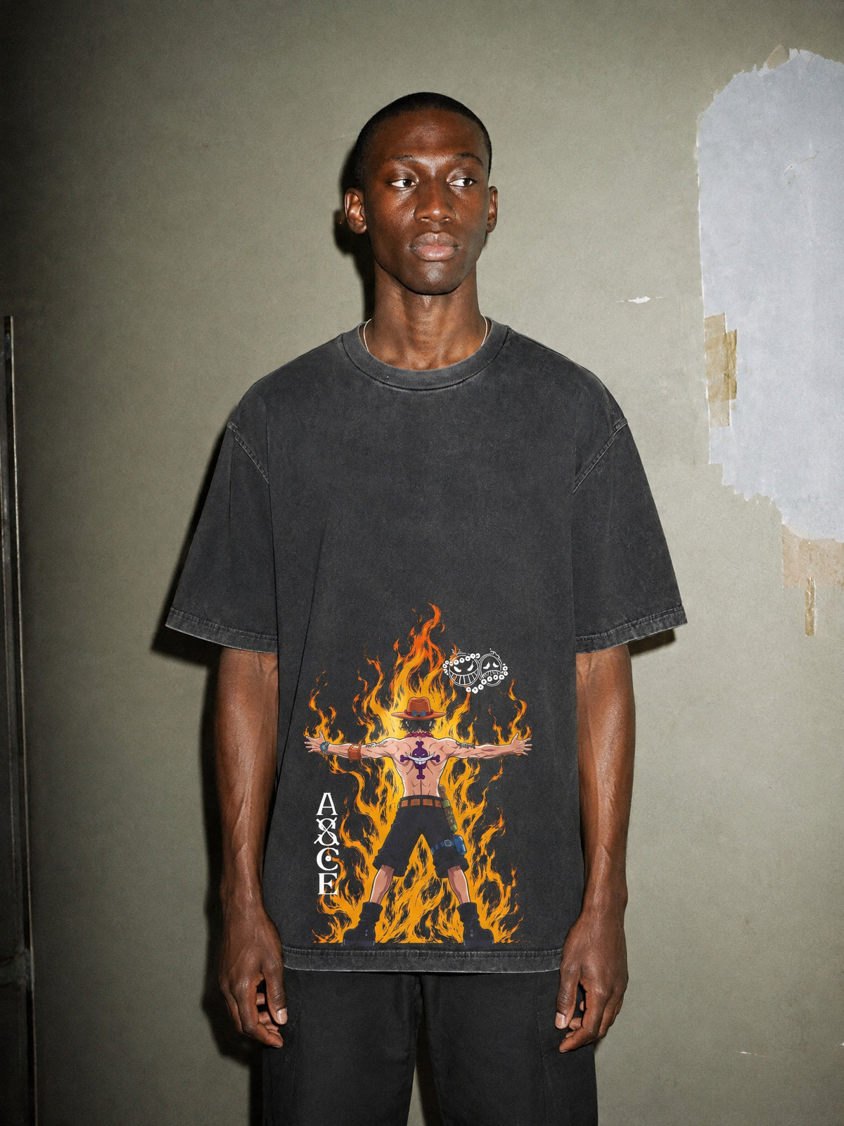 OP ✦ Arms Wide Inferno Vintage Tee by Torazen, worn on model