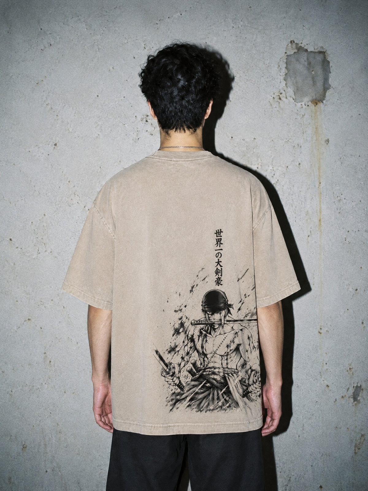 OP ✦ Greatest Swordsman Ink Vintage Tee by Torazen, worn on model