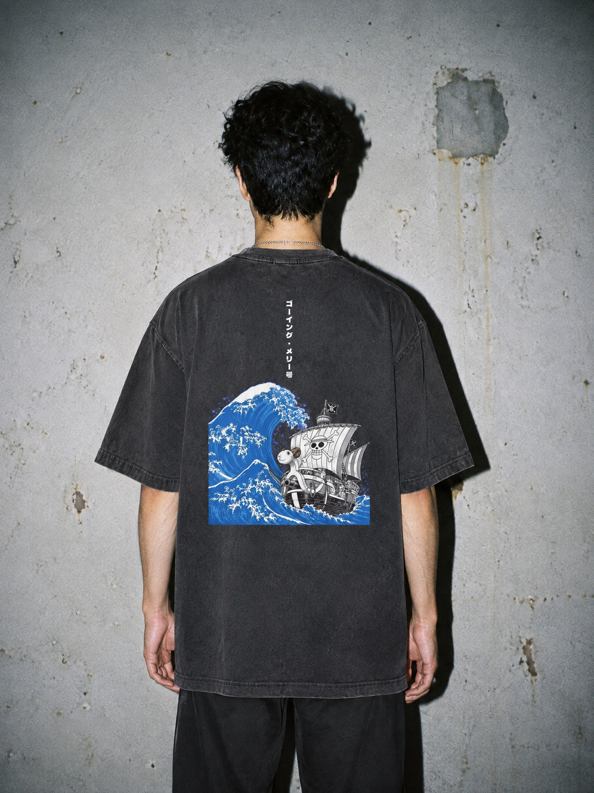 OP ✦ Merry Great Wave Vintage Tee by Torazen, worn on model