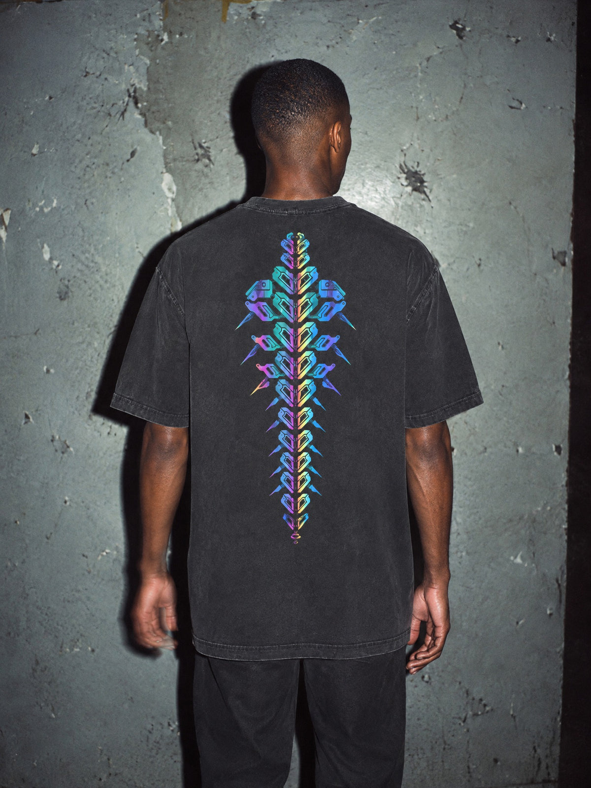 OTH ✦ Chrome Spine Vintage Tee by Torazen, worn on model