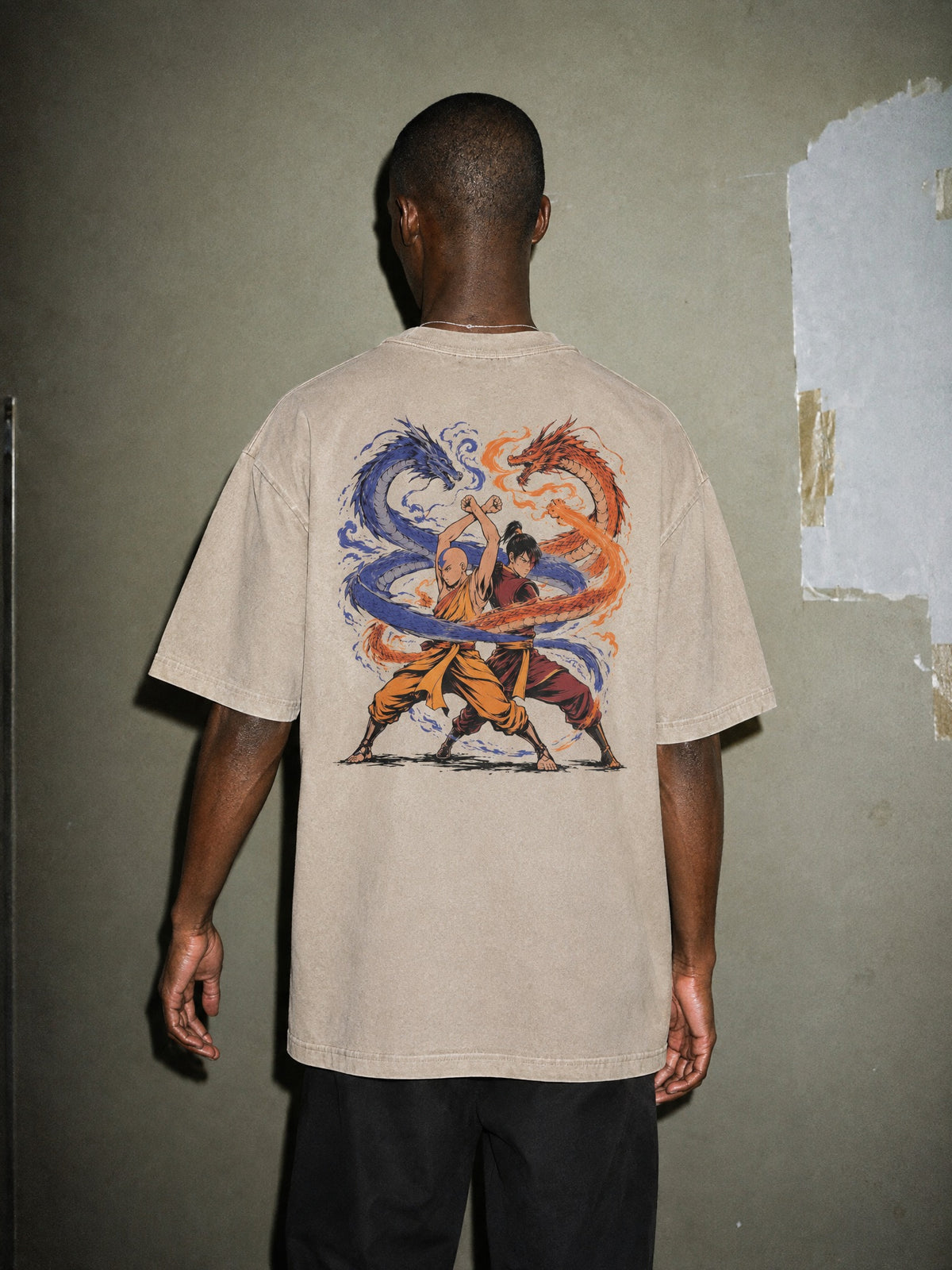 OTH ✦ Dancing Dragon Duo Vintage Tee by Torazen, worn on model