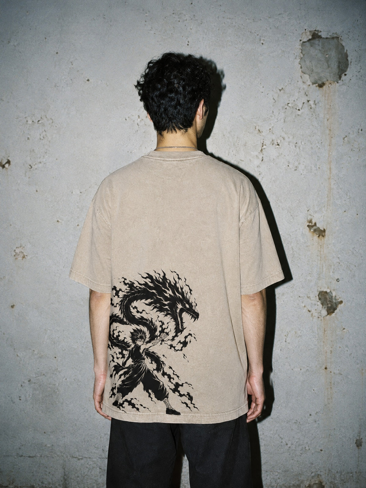 OTH ✦ Darkness Flame Dragon Vintage Tee by Torazen, worn on model