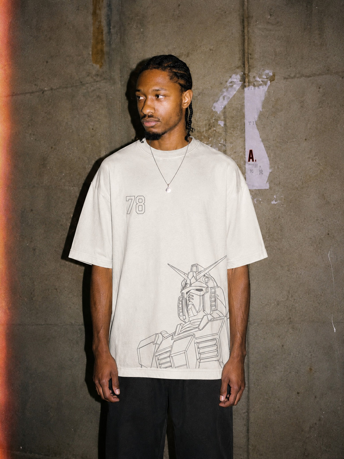 OTH ✦ Mobile Suit Outline Vintage Tee by Torazen, worn on model