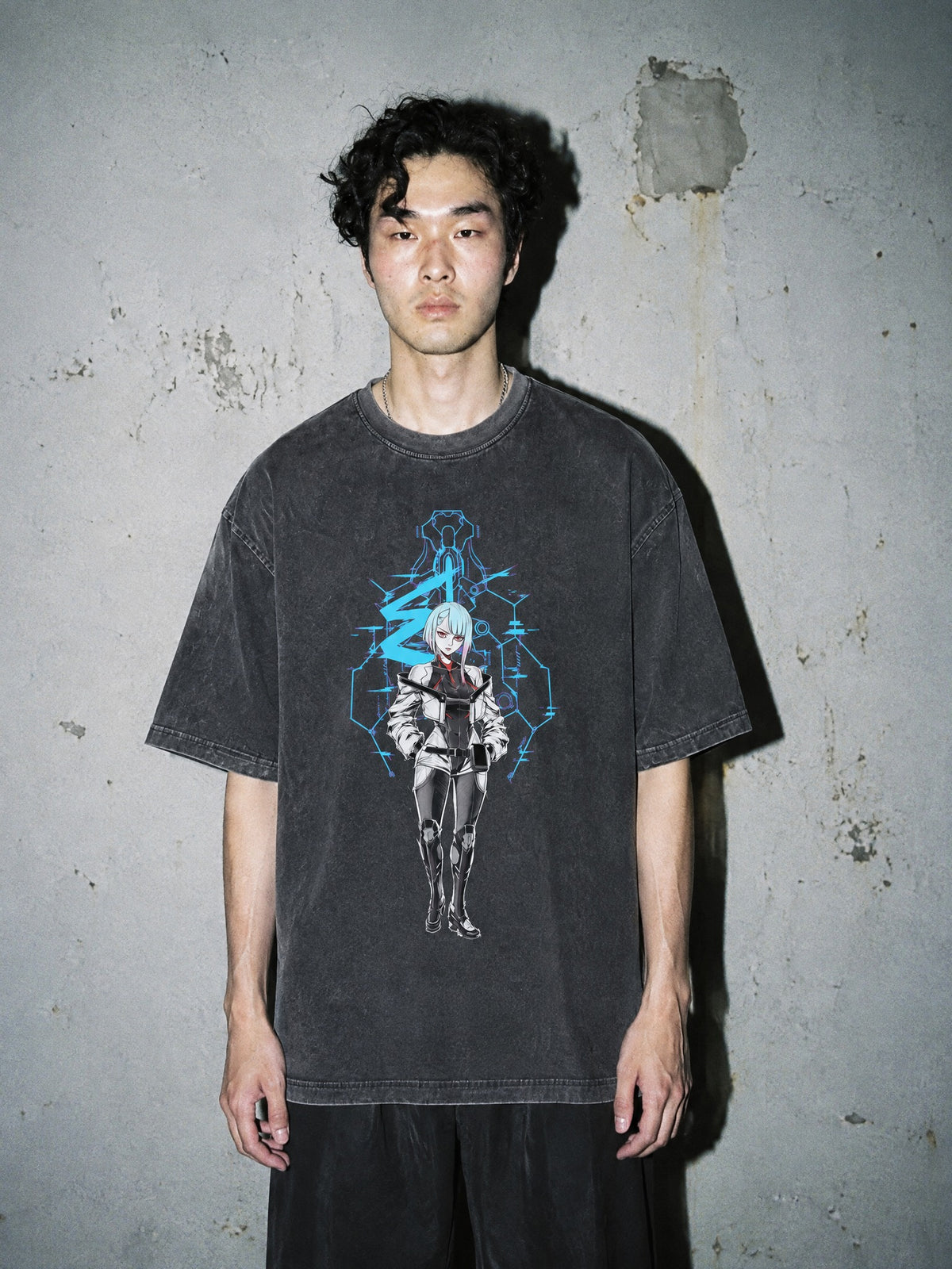OTH ✦ Netrunner Glitch Vintage Tee by Torazen, worn on model
