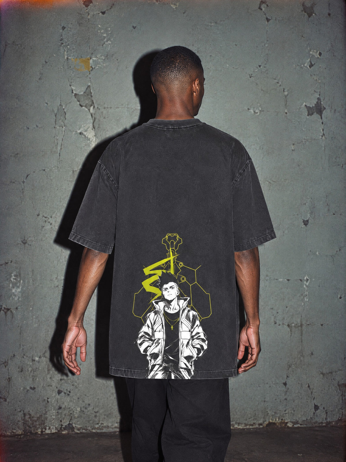 OTH ✦ Yellow Circuit Drifter Vintage Tee by Torazen, worn on model