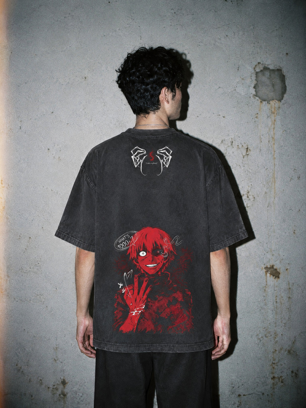 TYO-GHL ✦ Crimson Countdown Vintage Tee by Torazen, worn on model