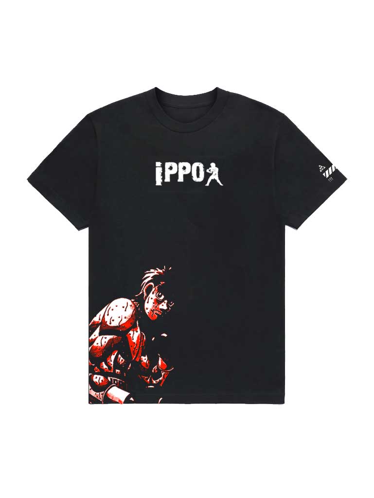 A t-shirt with anime-inspired design, blending manga shonen style with modern streetwear aesthetic.
